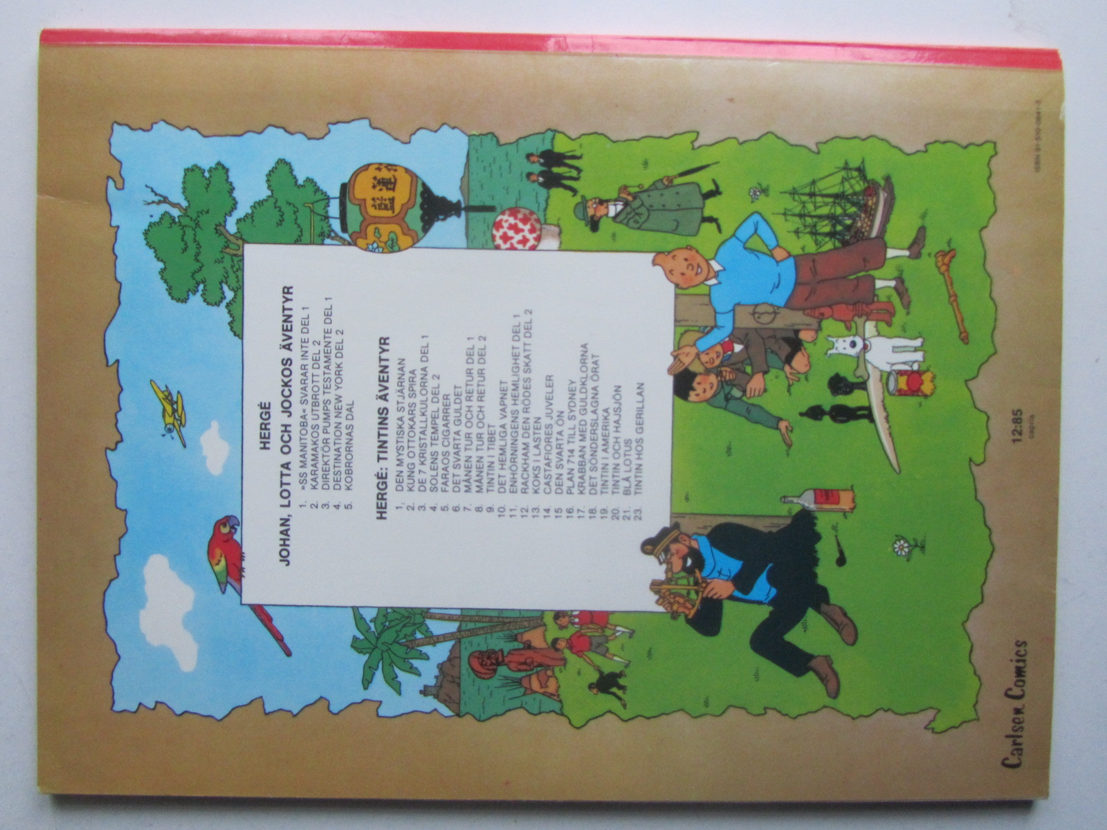Tintin 21 Blå Lotus 1:a uppl. 1977  - 2