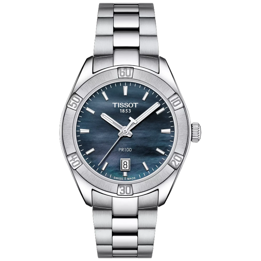 T101.910.11.121.00 Tissot PR 100 Sport Chic 36 blåsvart pärlemor