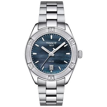 T101.910.11.121.00 Tissot PR 100 Sport Chic 36 blåsvart pärlemor
