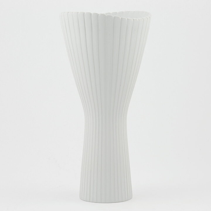 Stig Lindberg (Vinda 1950) White Widening Vase 23 cm