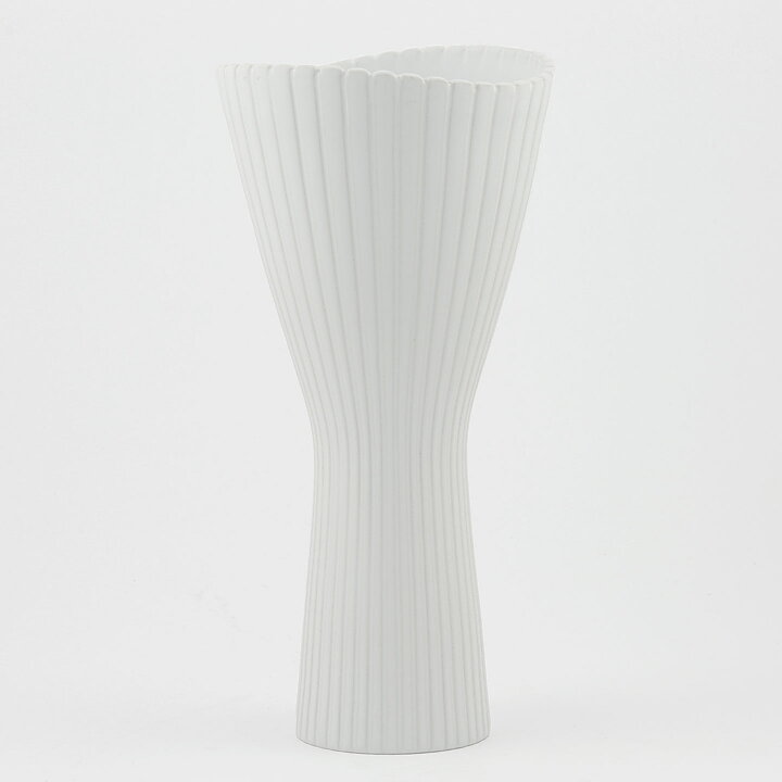 Stig Lindberg (Vinda 1950) White Widening Vase 23 cm