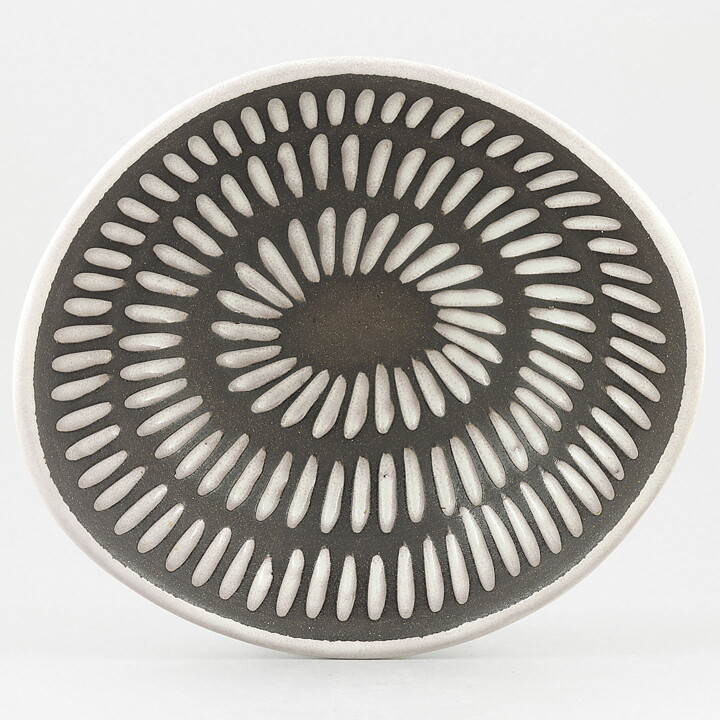 イングリッド・アッターボリ Negroシリーズ 茶色いボウル Bowl  1953年  19cm