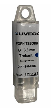 Popnitborr 3,3 mm trekantsfäste, 10 st