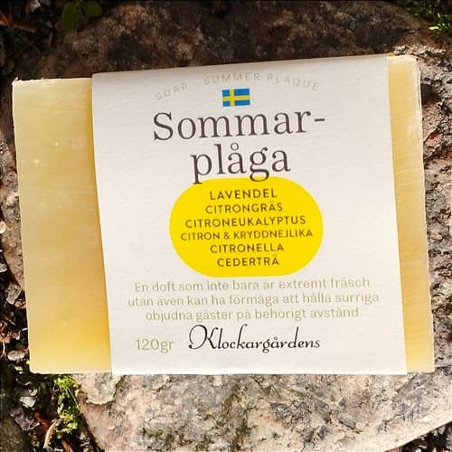 Antimyggtvål,  Sommarplåga, naturligt myggmedel
