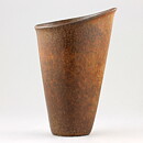 グナー・ニールンド AULシリーズ 非対称の茶色い花瓶 Vase 1950年代  18cm