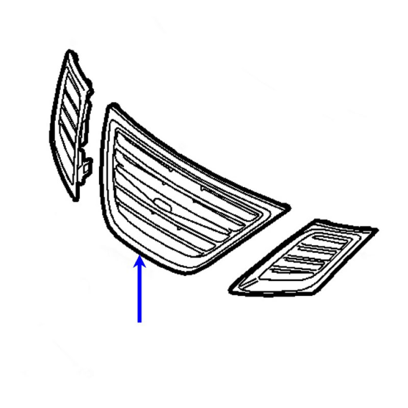 Grille center 9-3 08-11 - 2