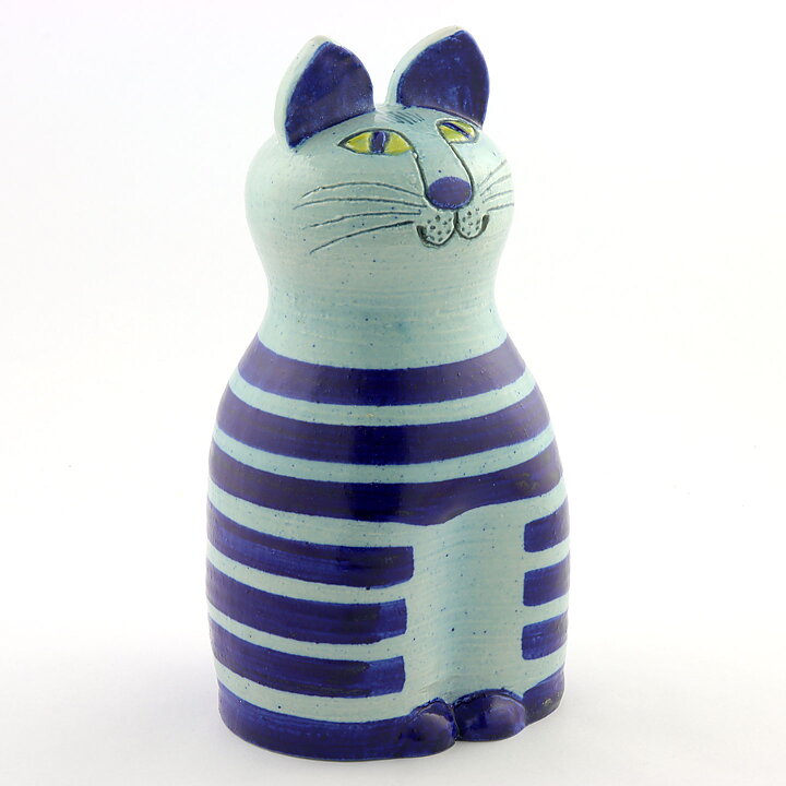 Lisa Larson (Tripp Trapp Trull 1968) Cat Trull with Blue Stripes 26 cm