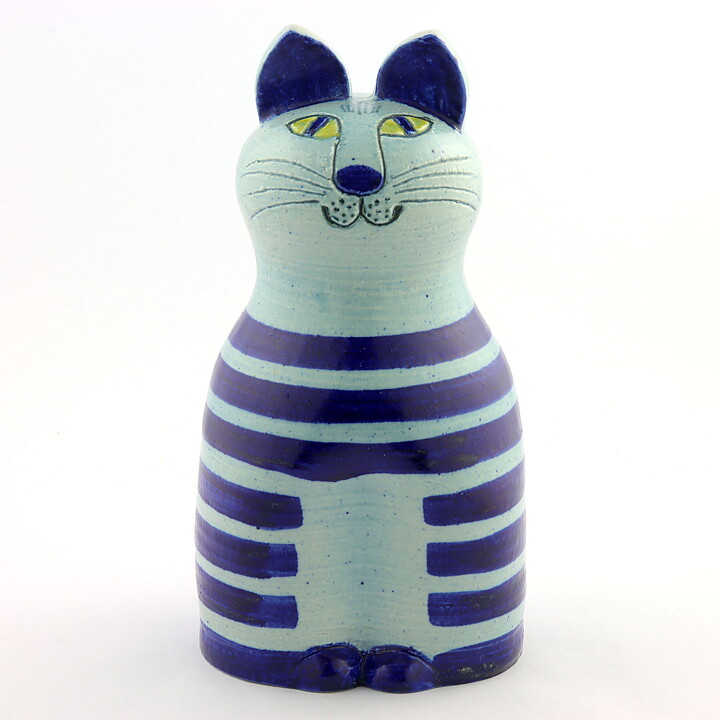 Lisa Larson (Tripp Trapp Trull 1968) Cat Trull with Blue Stripes 26 cm