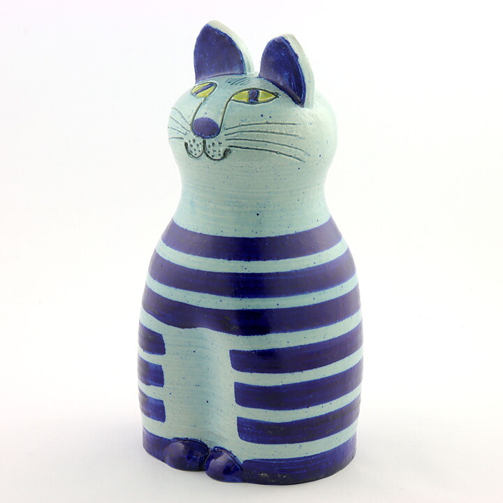Lisa Larson (Tripp Trapp Trull 1968) Cat Trull with Blue Stripes 26 cm