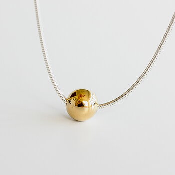 Boj - 18 kt necklace and sterling silver chain