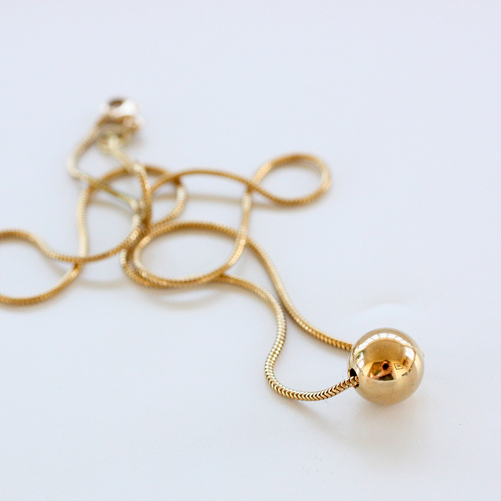 Boj - 18 kt necklace and sterling silver chain - 5