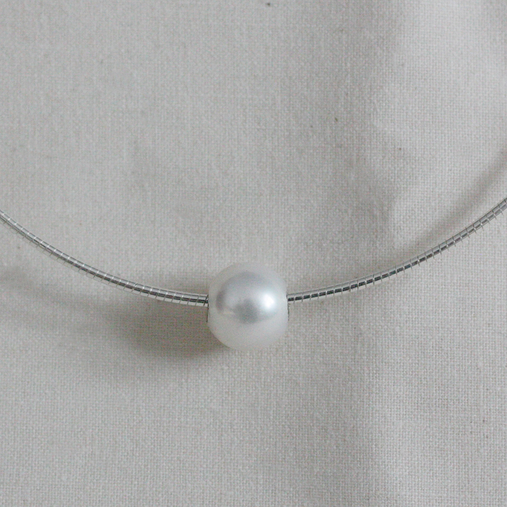 Boj - halsband i silver med odlad pärla - 3