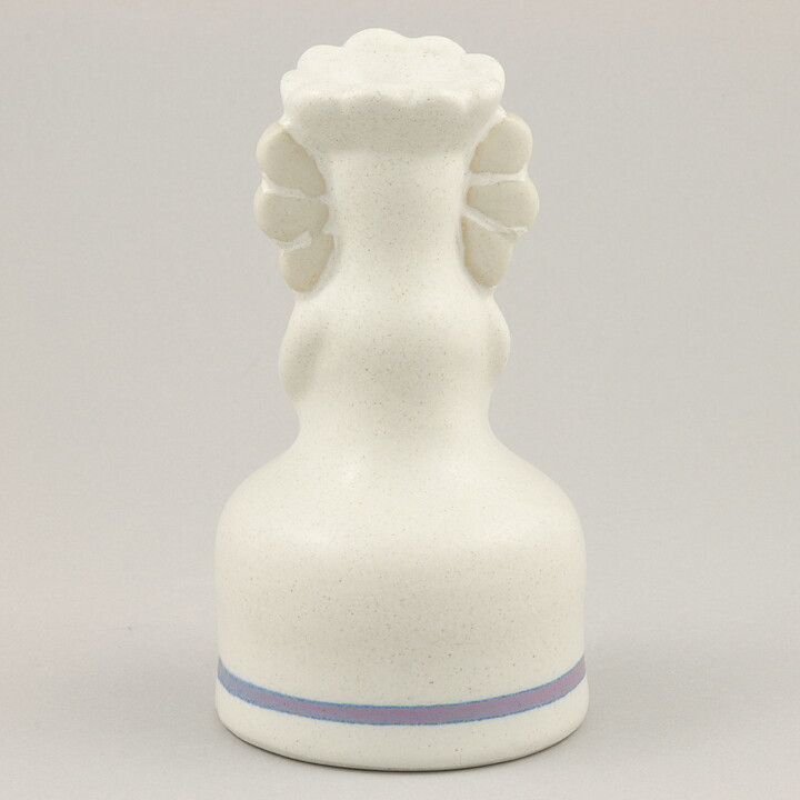 Lisa Larson (1982) Candleholder Girl Lina with Blue Flowers 14 cm