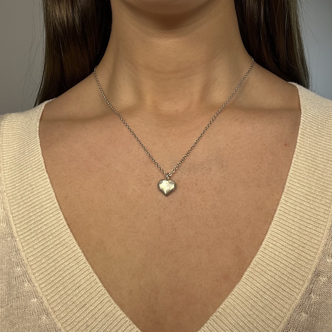 Hänge Älskad hjärta 12 mm silver 