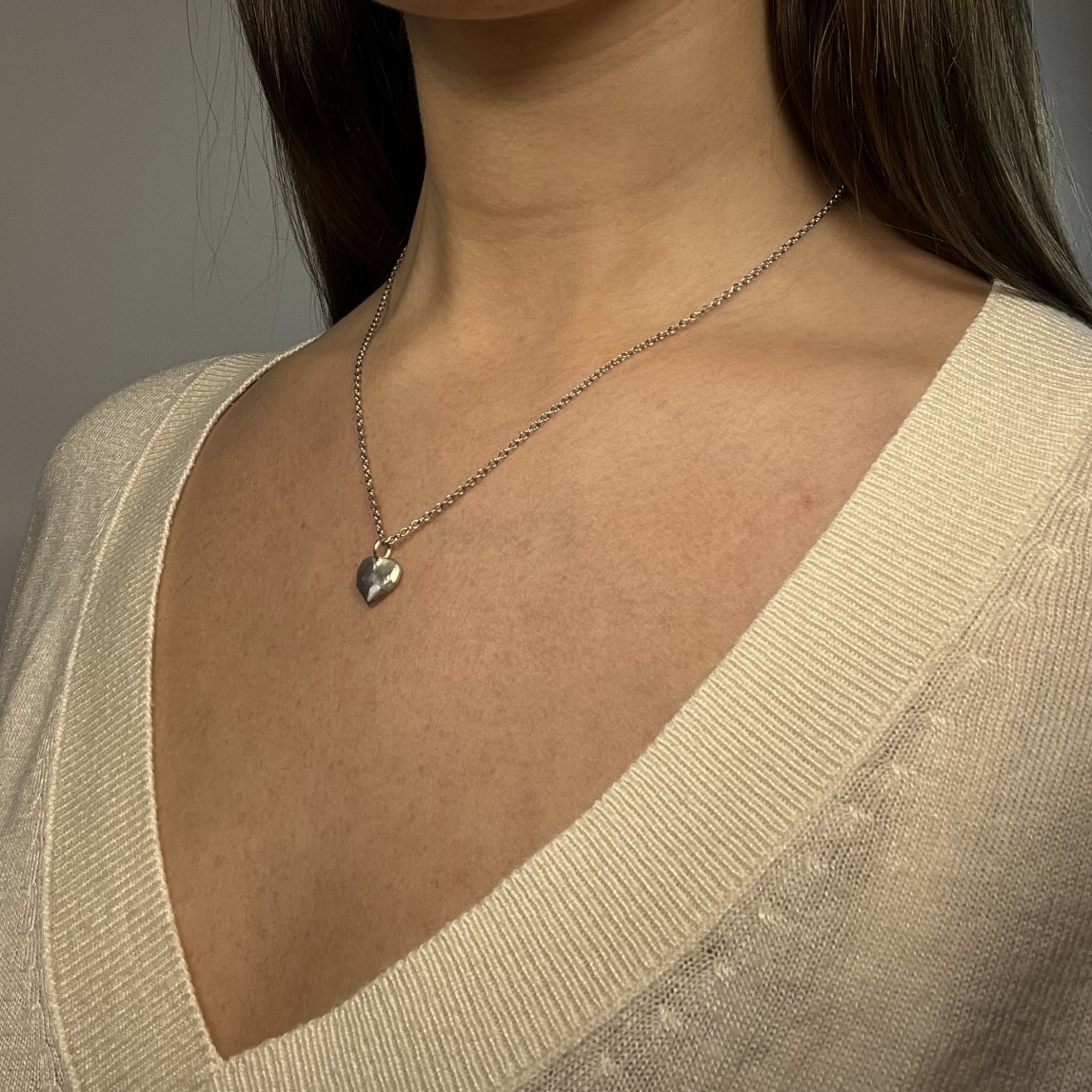 Hänge Älskad hjärta 12 mm silver  - 4