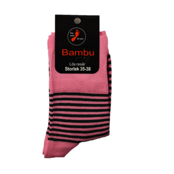 Bambu randig - Lös Resår - 4 par  - 12