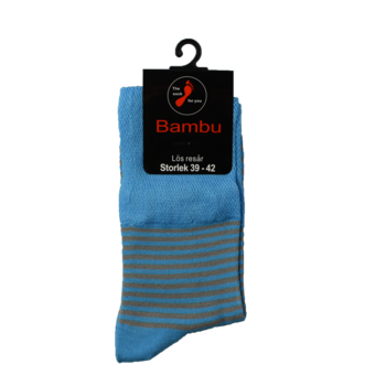 Bambu randig - Lös Resår - 4 par  - 9