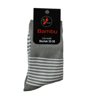 Bambu randig - Lös Resår - 4 par  - 6