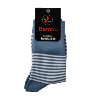 Bambu randig - Lös Resår - 4 par  - 5