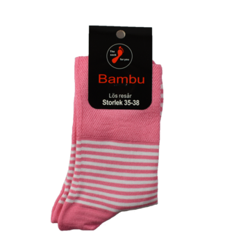 Bambu randig - Lös Resår - 4 par  - 13