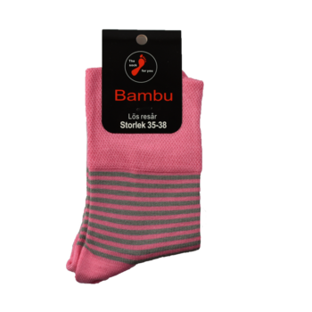 Bambu randig - Lös Resår - 4 par  - 8