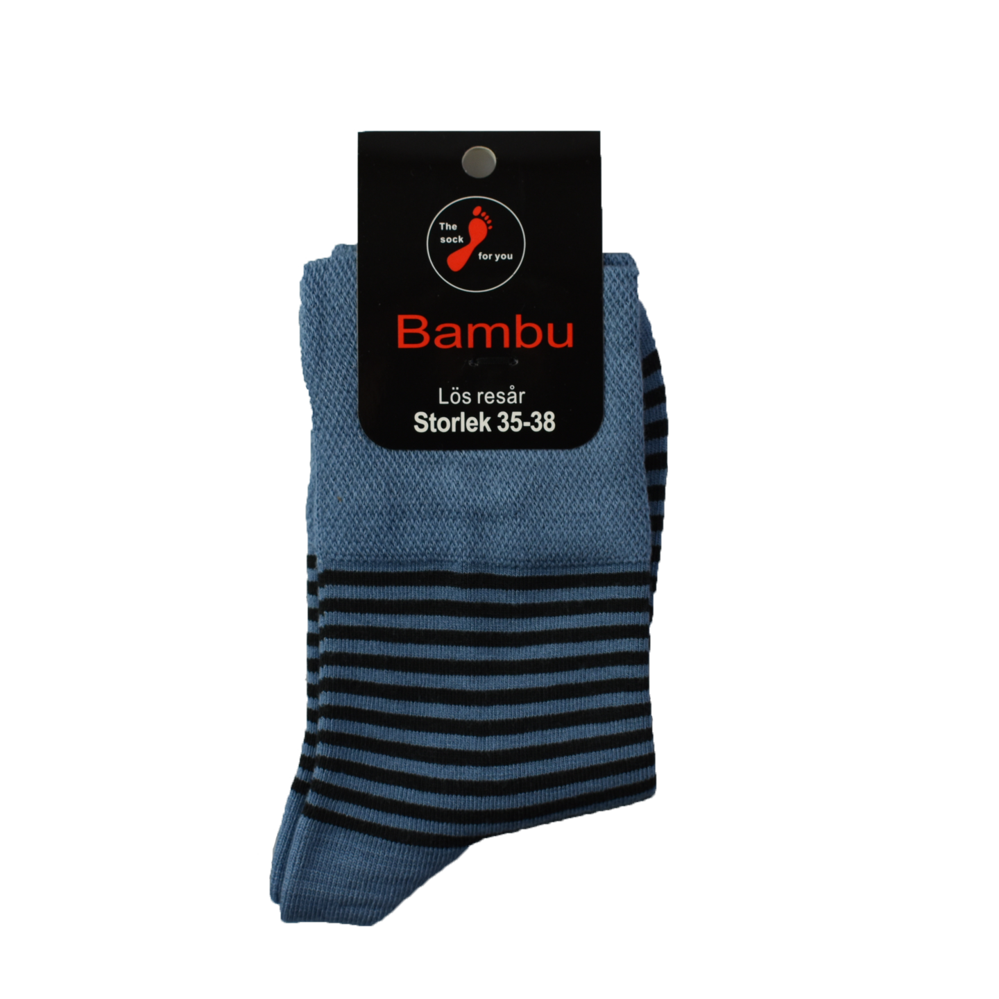 Bambu randig - Lös Resår - 4 par  - 4