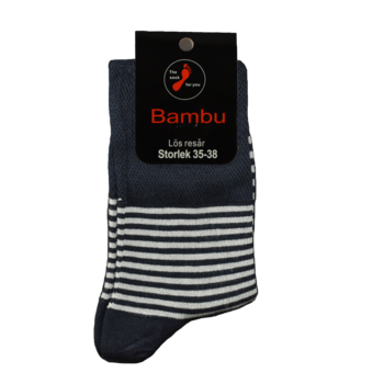 Bambu randig - Lös Resår - 4 par  - 11