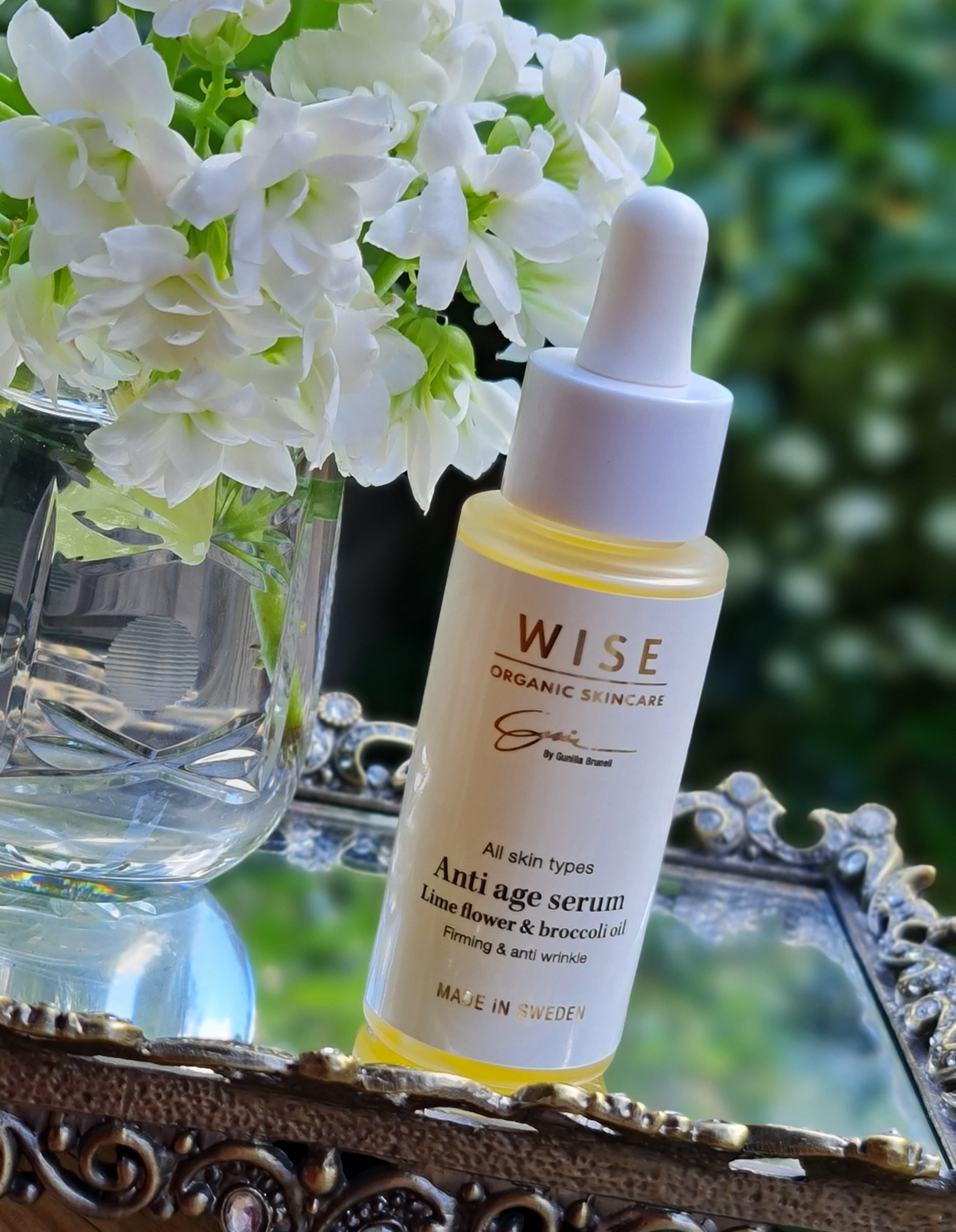Anti age serum Limeflower & broccoli - 30 ml- WISE Organic Beauty