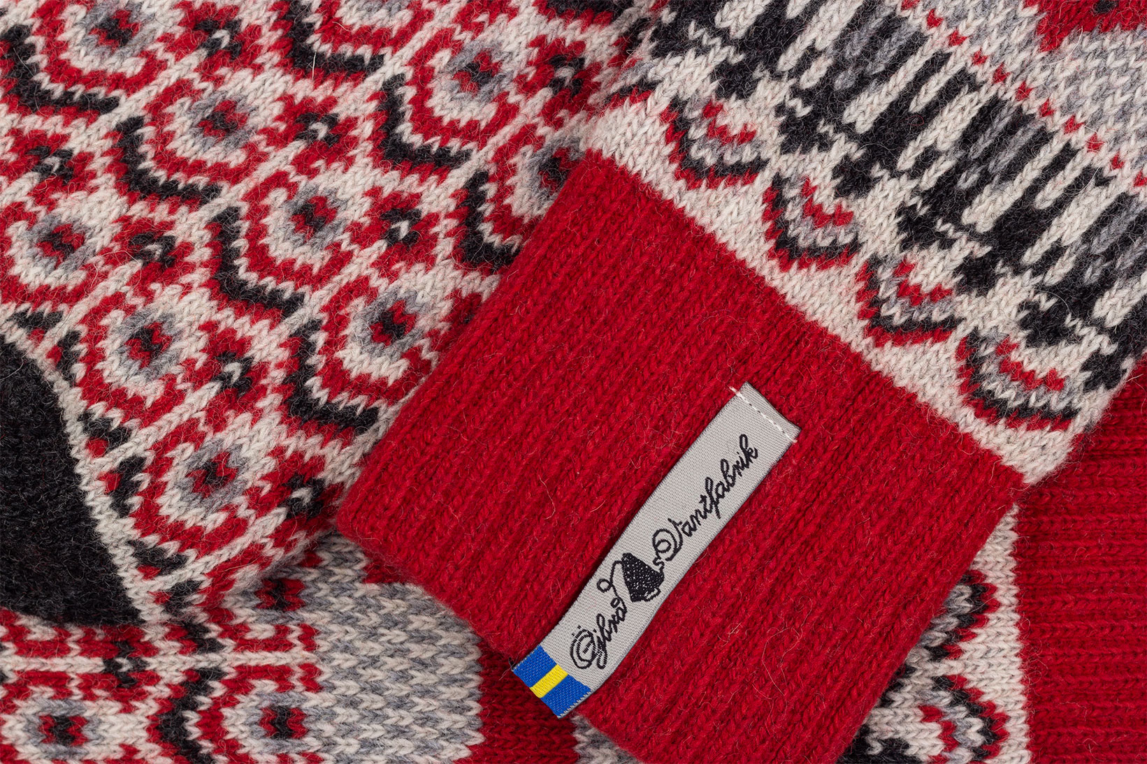 DALARNA RÖD, CHAUSSETTES EN LAINE ÉPAISSES - 2
