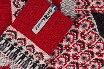 DALARNA RÖD, CHAUSSETTES EN LAINE ÉPAISSES