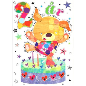 Gratulationskort 2 år - Spader