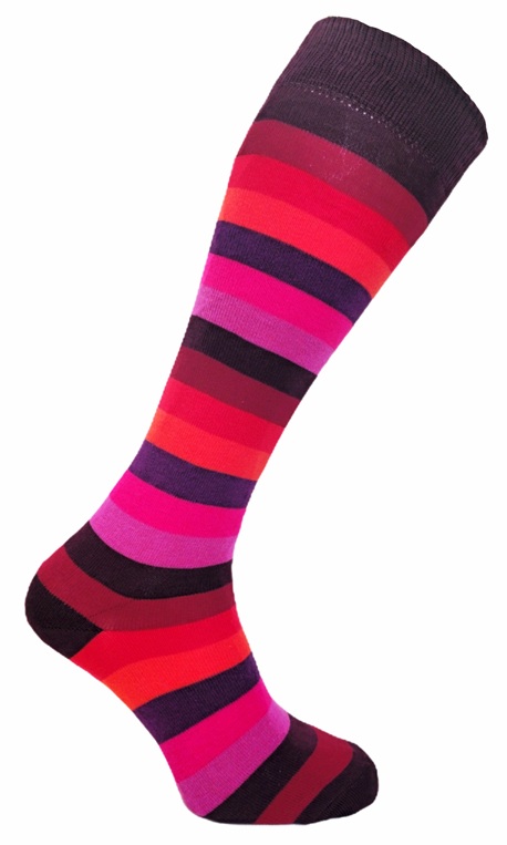 Knästrumpor Thick Stripe Autum