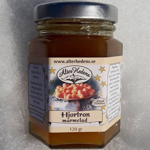 AlterHedens Hjortronmarmelad,  120g, 15st/låda