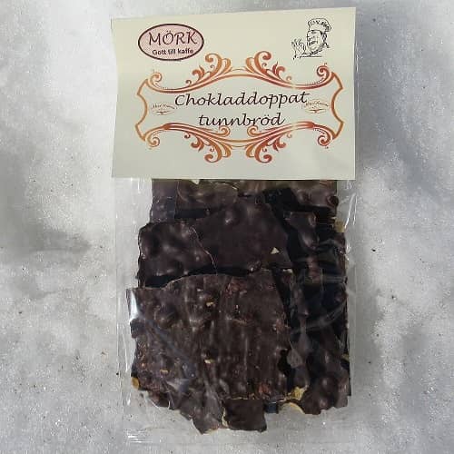MÖRK - Chokladdoppat tunnbröd, 165g, 12st/låda