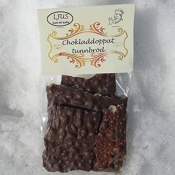 LJUS - Chokladdoppat tunnbröd,165g, 12st/låda