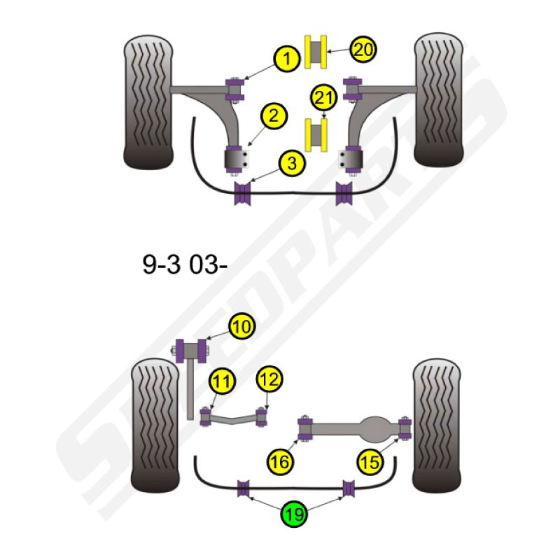Rear anti roll bar bush 19mm Race (19) - 2