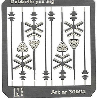 Dubbel kryssmärke med signalta