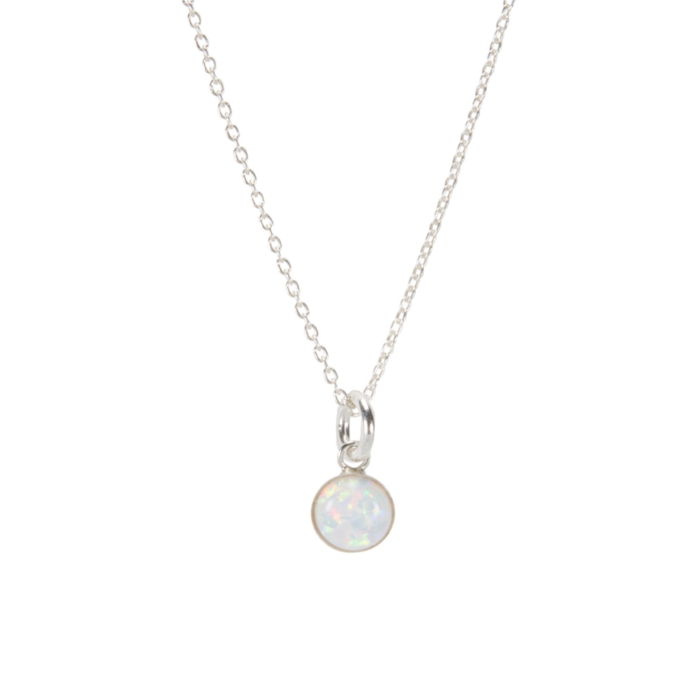 IAMLUND Opal halsband vit