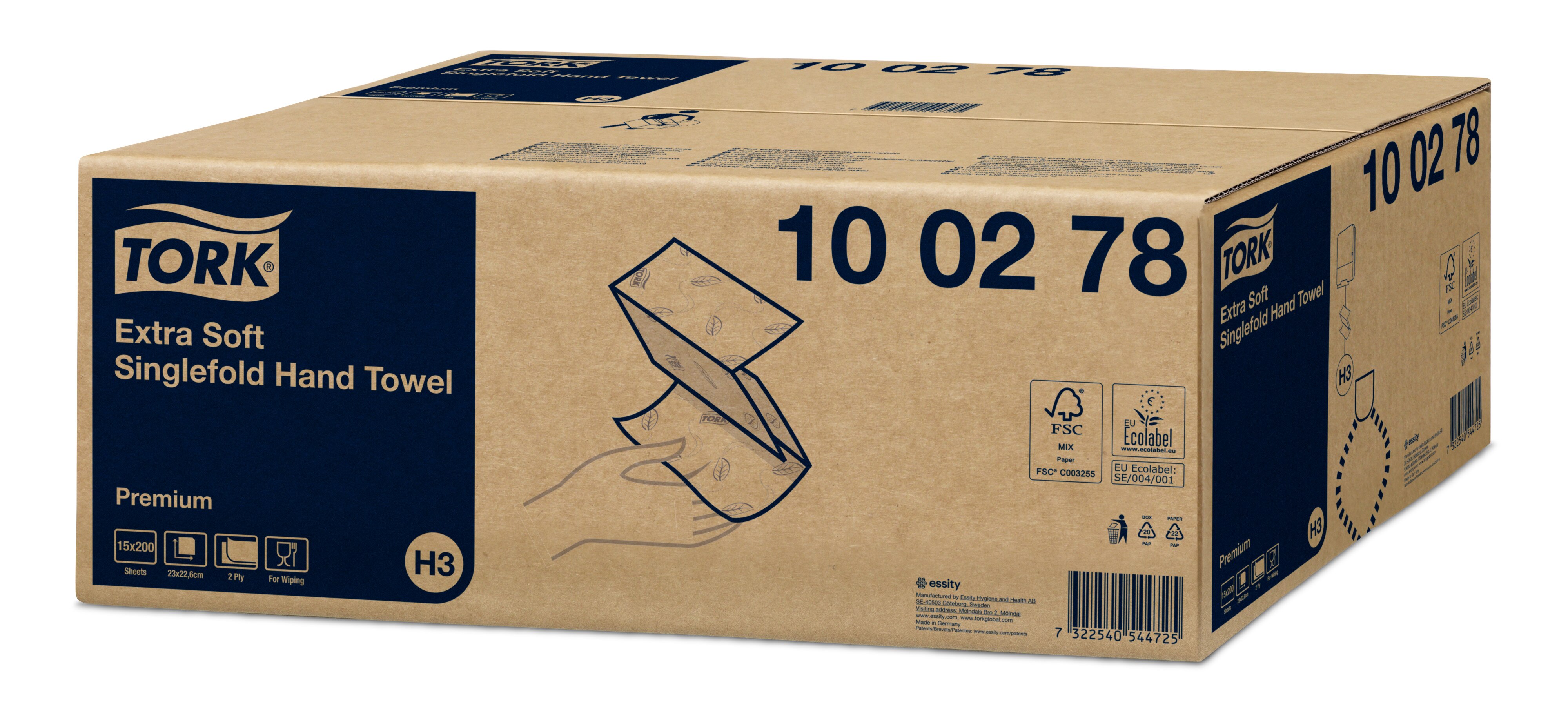 Tork Extra Mjuk Singlefold Handduk - 2