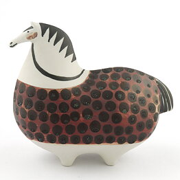 Stig Lindberg (Courser 1958) Swelling Horse with Brown Decor 17/14cm
