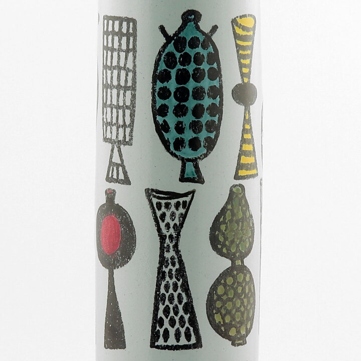 Stig Lindberg (Karneval 1958) Cylinder Vase with Artware Decor 36 cm
