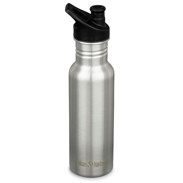 Hopeanvärinen urheilupullo Klean Kanteen