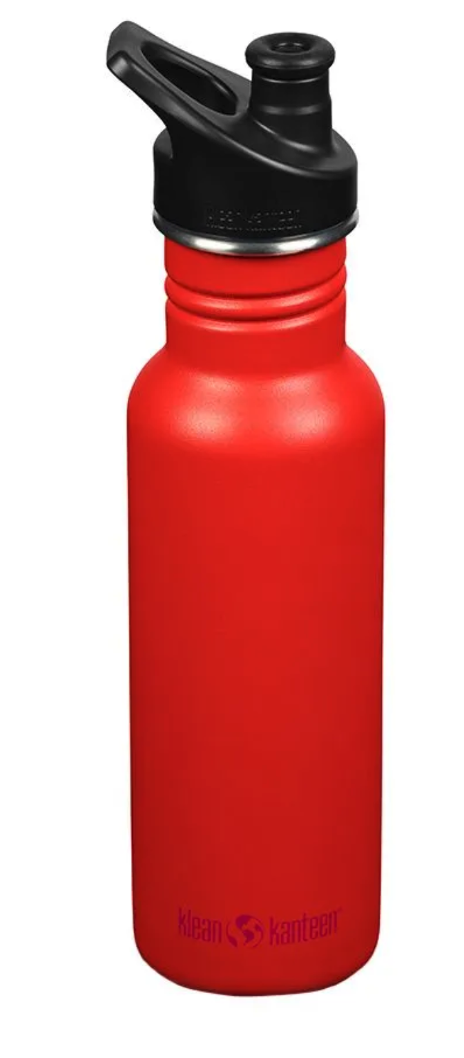 Punainen urheilupullo Klean Kanteen