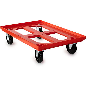 Trolley hole bottom / 2 swivel wheels, plastic  (UNASSEMBLED)