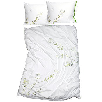 Påslakanset Dubbelsäng Vintage Flower Grön