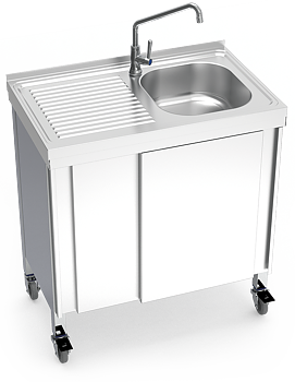 Mobile sink / sink with pump