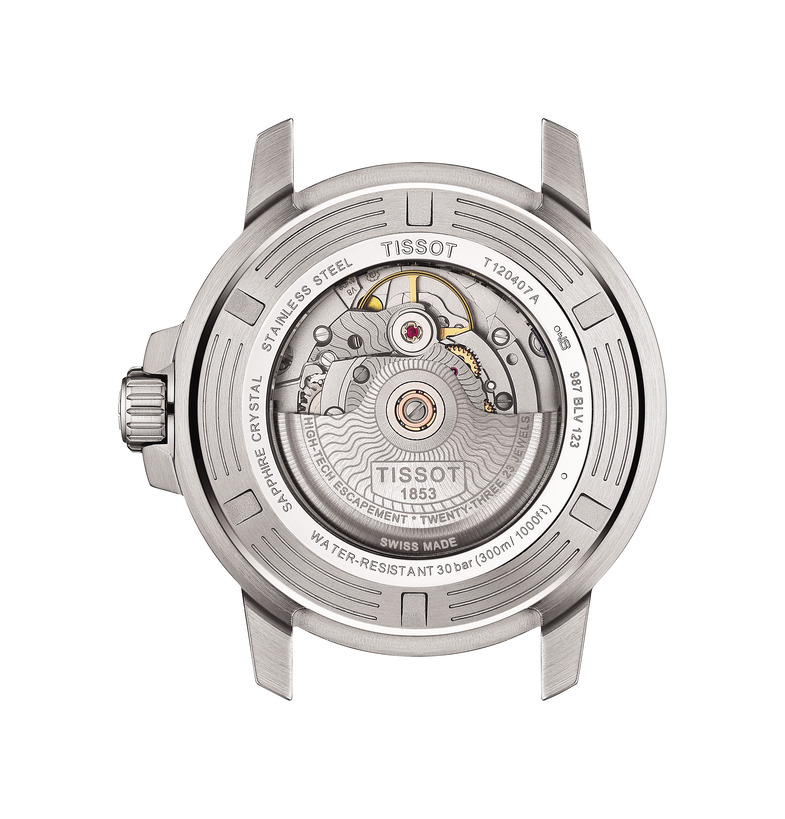 Tissot Seastar 1000 Powermatic 80 43 svart baksida