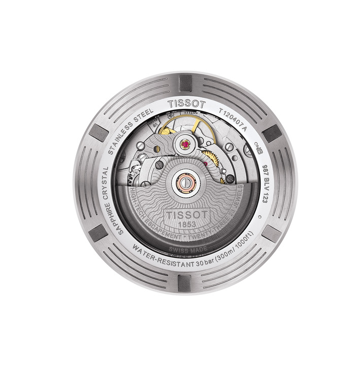 Tissot Seastar 1000 Powermatic 80 43 blå baksida