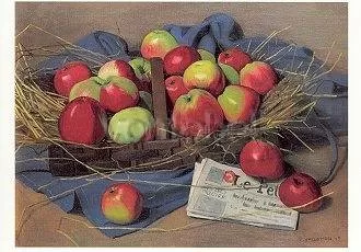 Apples, 1919, Postcard