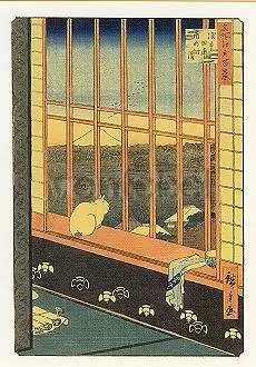 Cat at the Window, Postcard